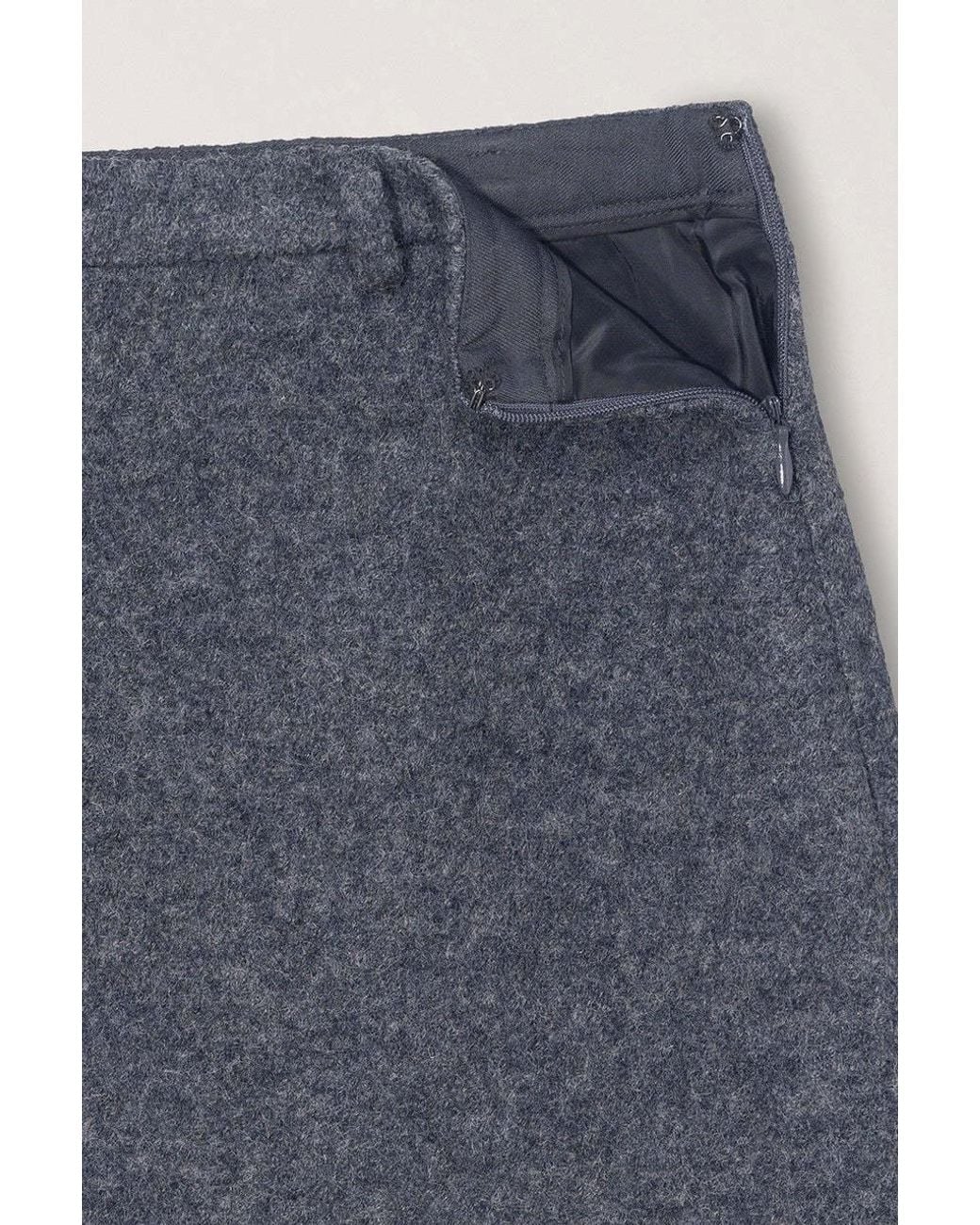 DUNST Blue [Sullyoon Pick] Wool Mini Skirt Melange