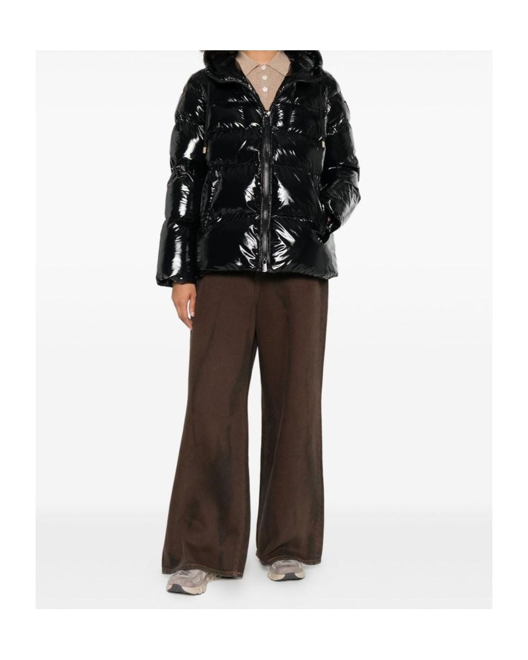 Pinko Black Zip-Up Hooded Jacket