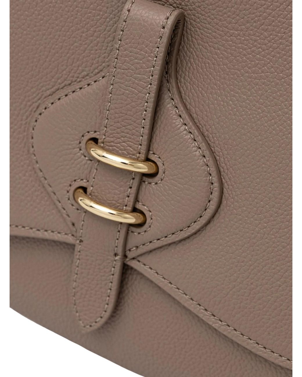Coccinelle Brown Logo-Detai Leather Shoulder Bag