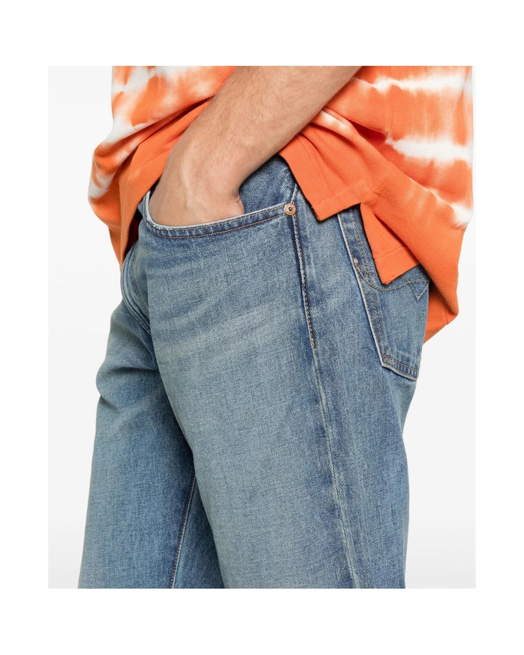 Polo Ralph Lauren Blue Logo-Patch Jeans for men