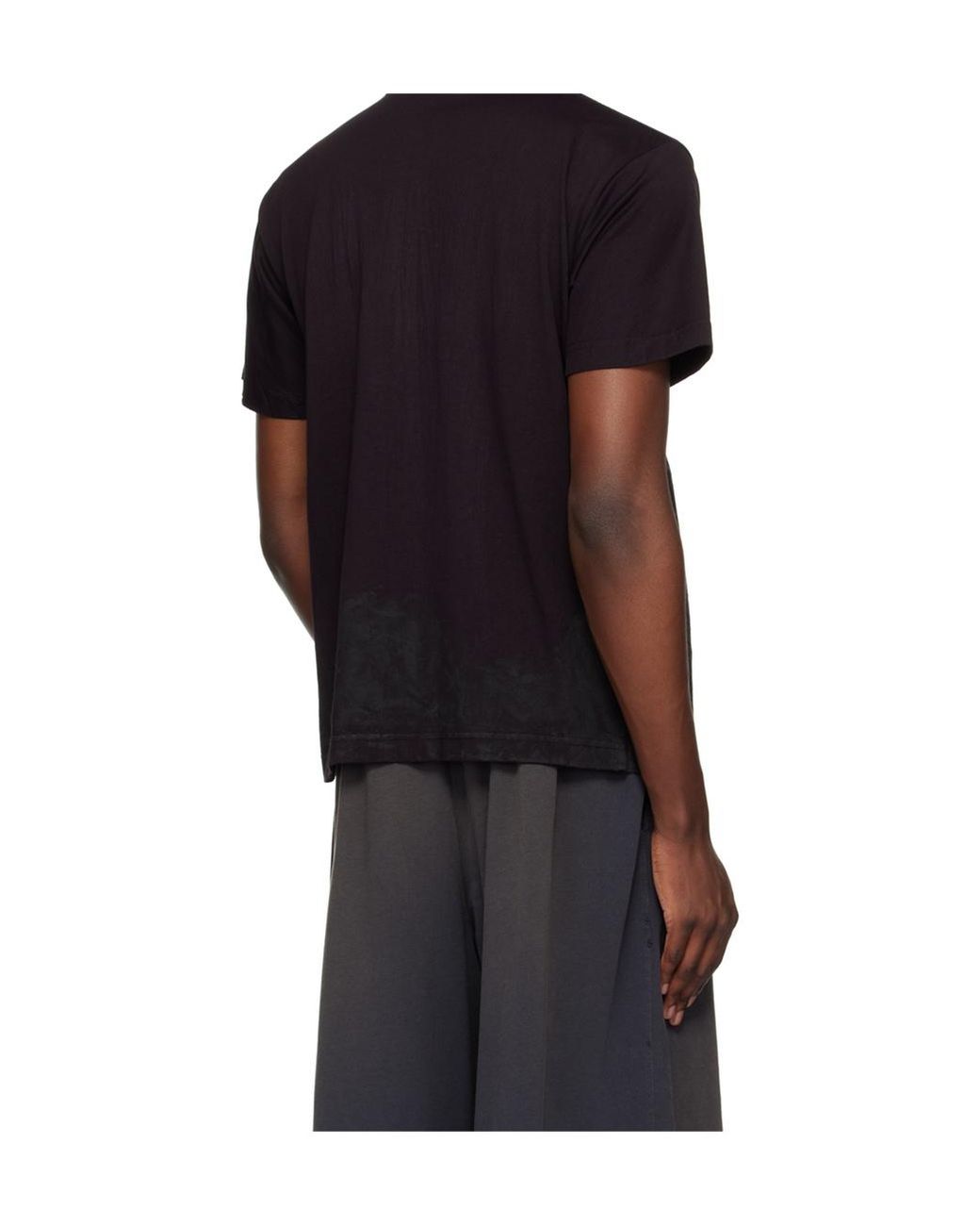 Balenciaga Black Bb Logo Printed Crewneck T-Shirt