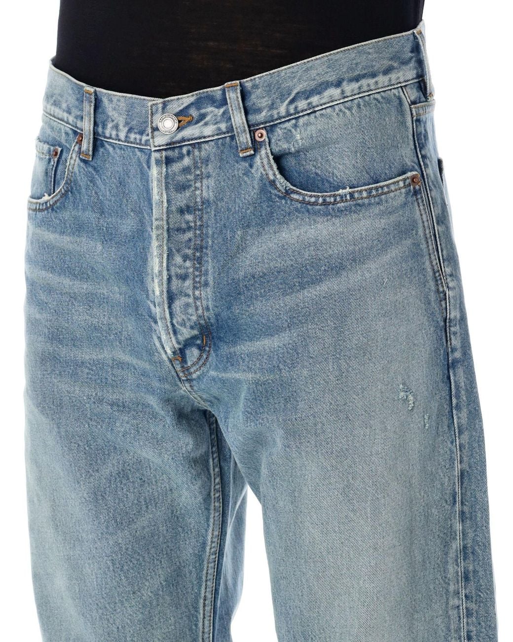 Saint Laurent Blue Loose-Fit Mid-Rise Jeans for men