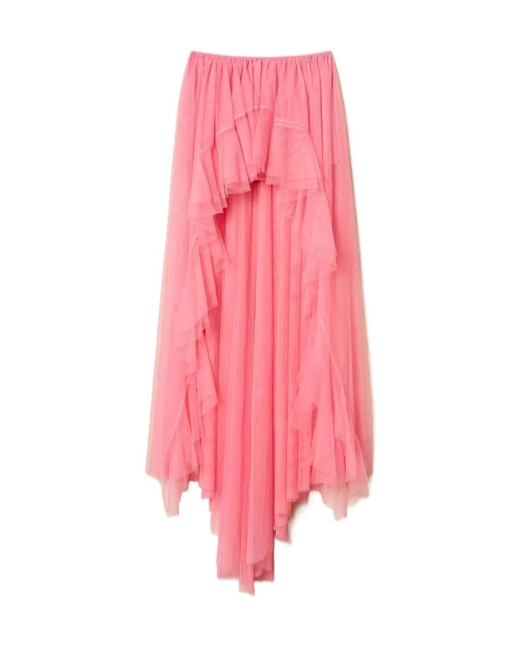 Twinset Pink X Myfo Asymmetric Tulle Skirt