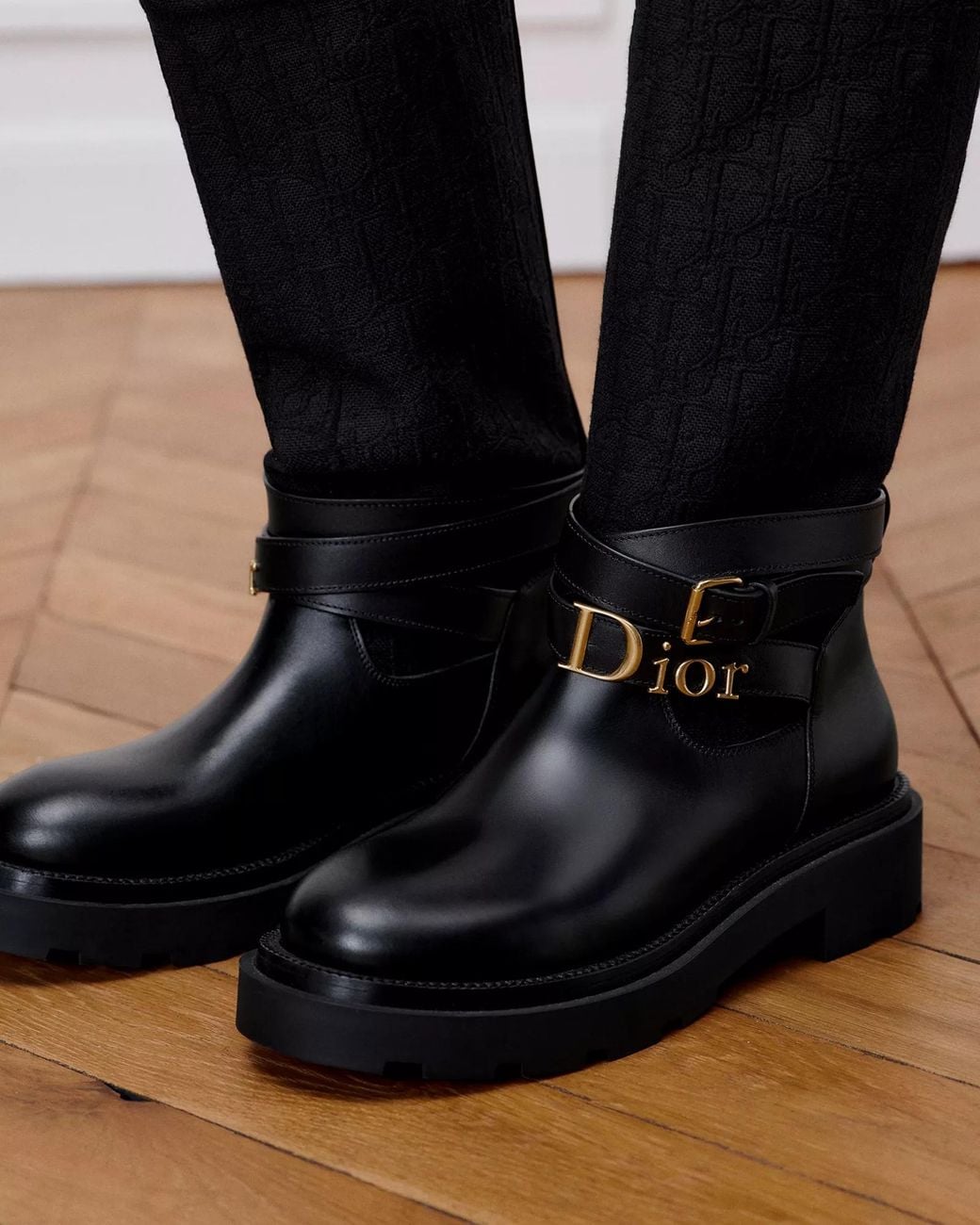 Dior Black Bolt Boot