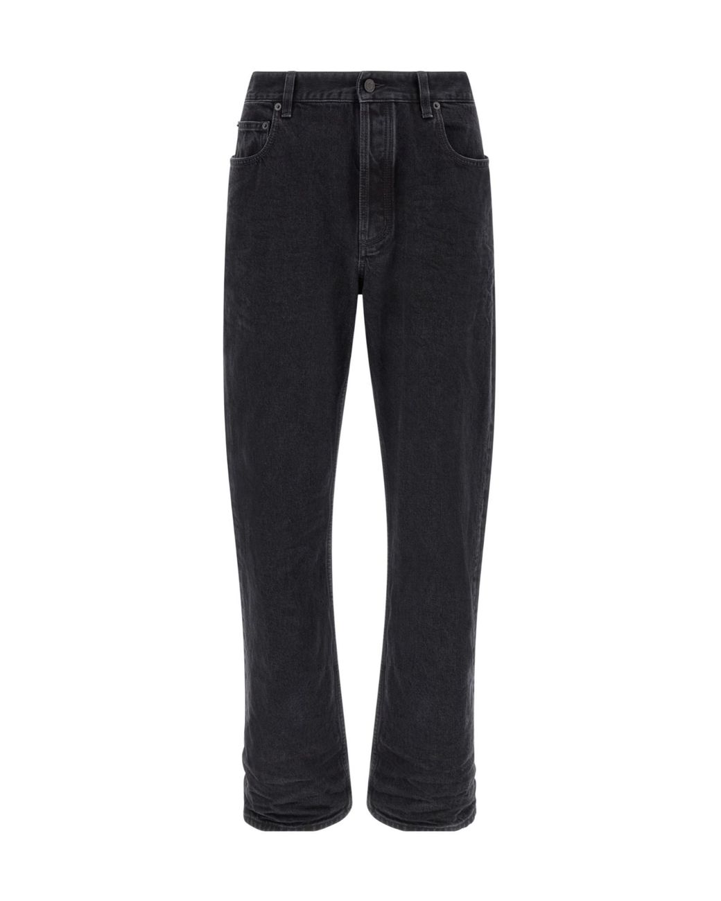 Saint Laurent Black Logo-Patch Jeans for men