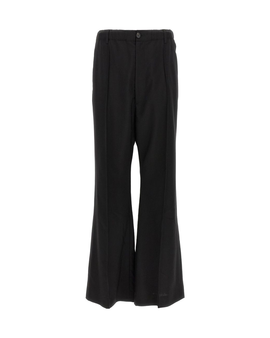Marni Black Stitched Crease Flared Trousers for men