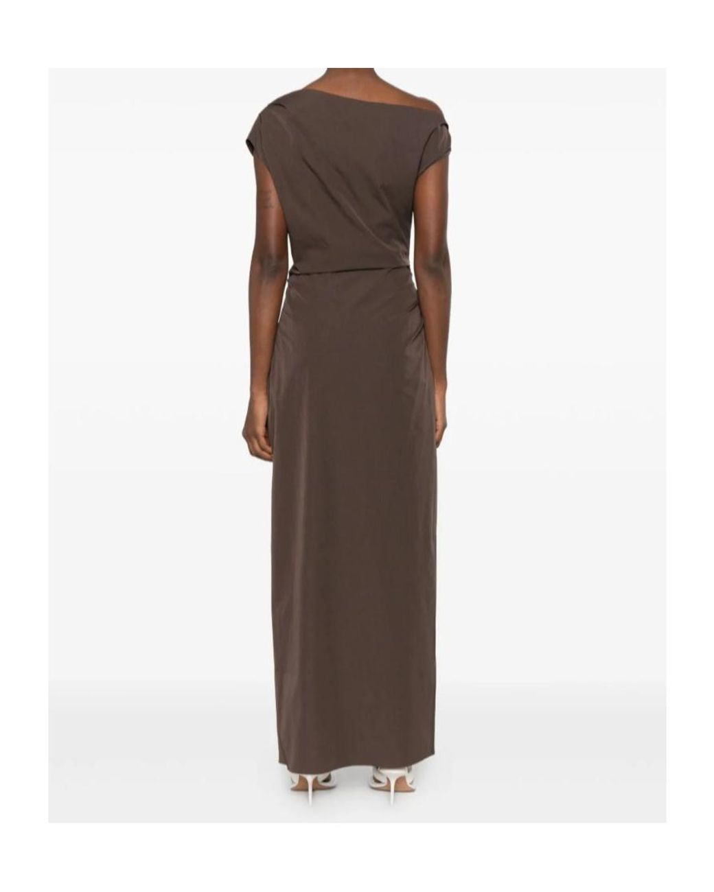 Sir Brown Sol Off-Shoulder Maxi Dress
