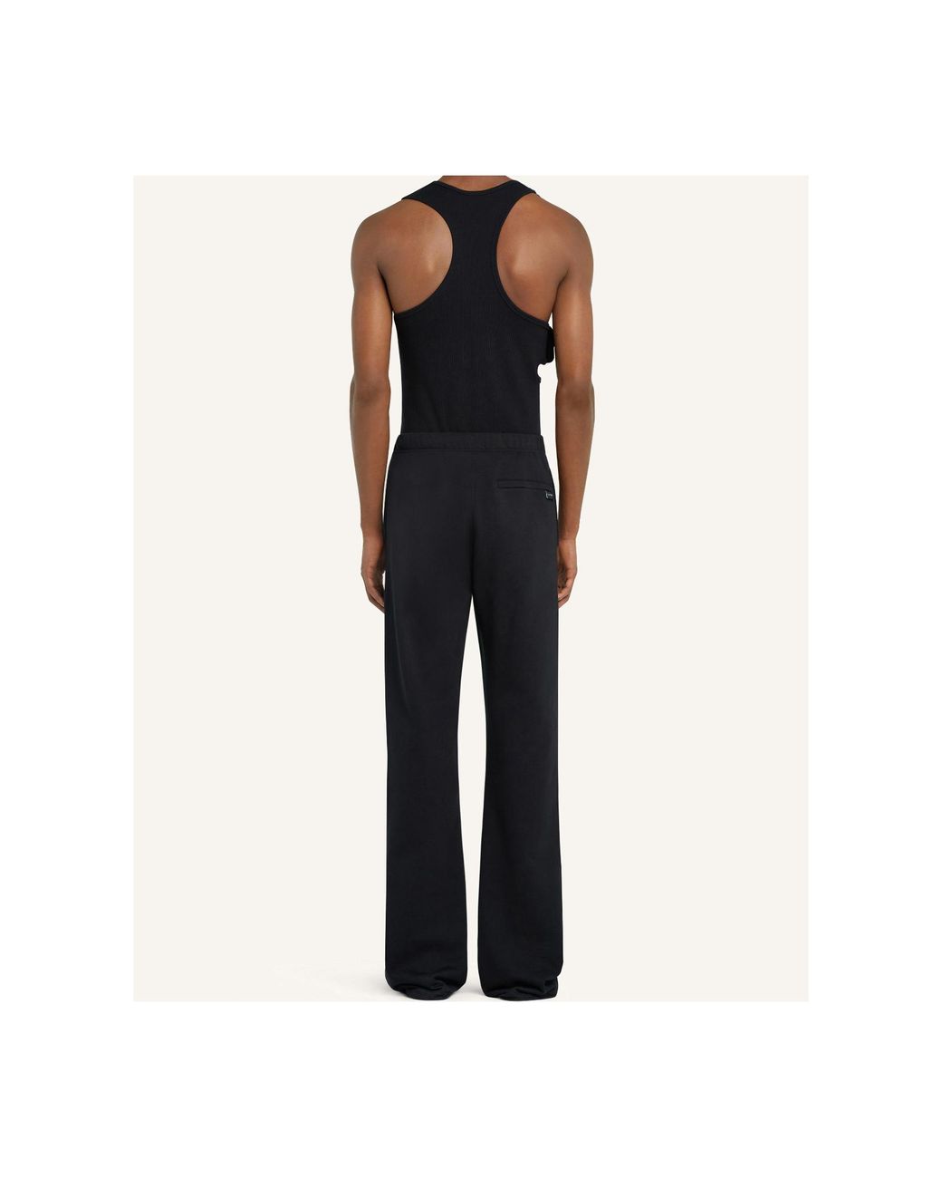 Courreges Black Courrèges Elasticated Waist Bootcut Track Pants for men