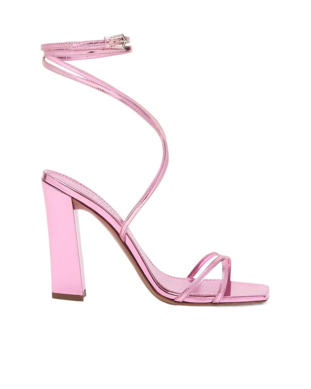 Paris Texas Pink Diana Crossover Strap Heeled Sandals