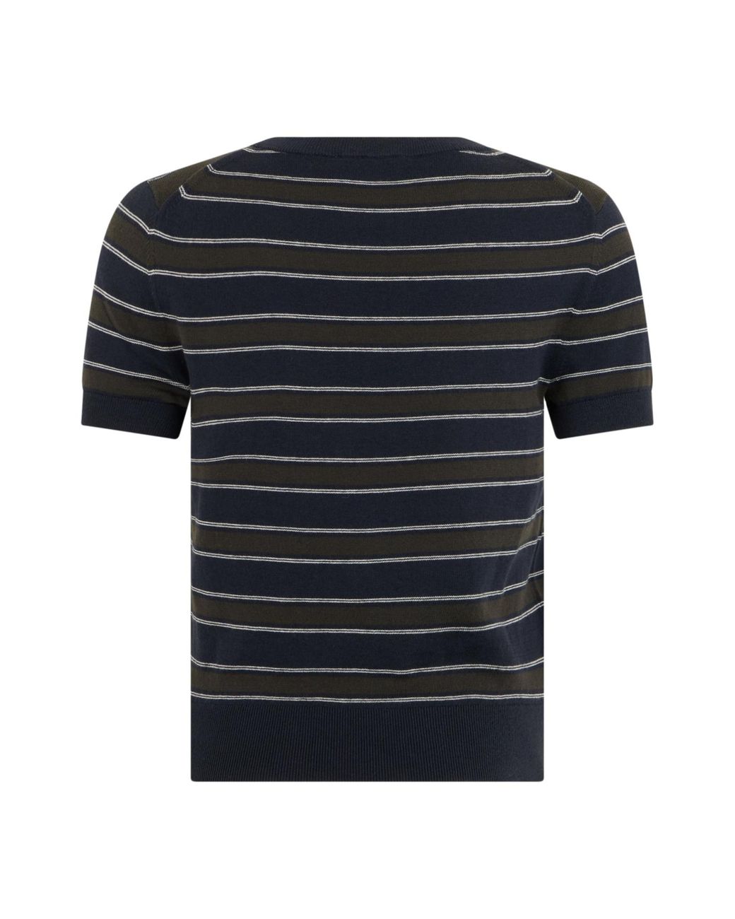 Vince Black Striped Short-Sleeve T-Shirt