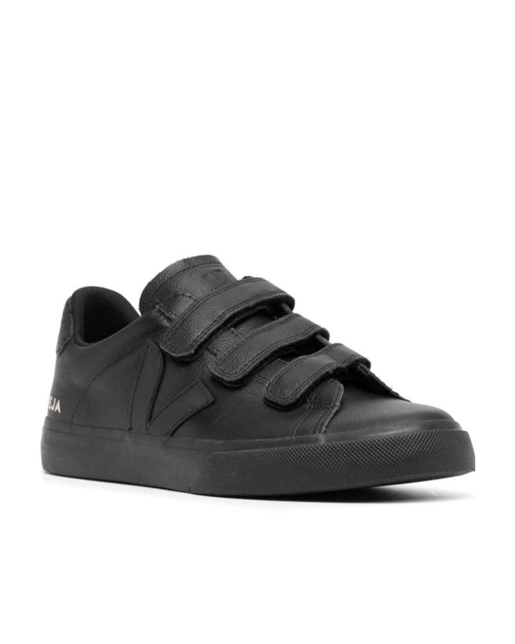 Veja Black Recife Low-Top Leather Sneakers for men