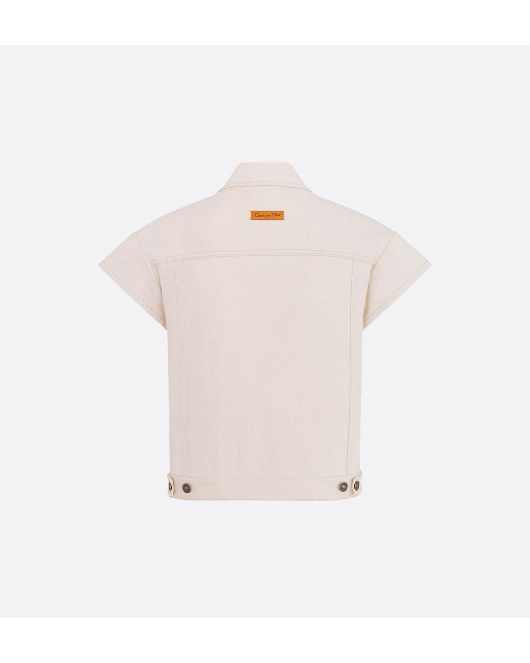 Dior White Jacket With Cap Sleeves