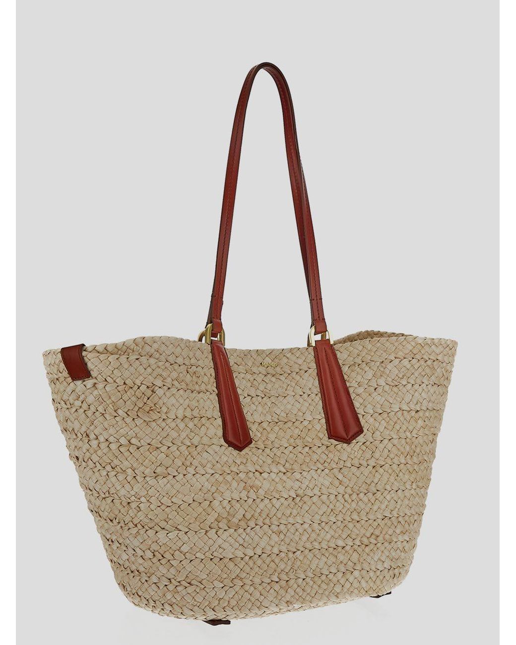 Max Mara Multicolor Logo Lettering Bucket Bag