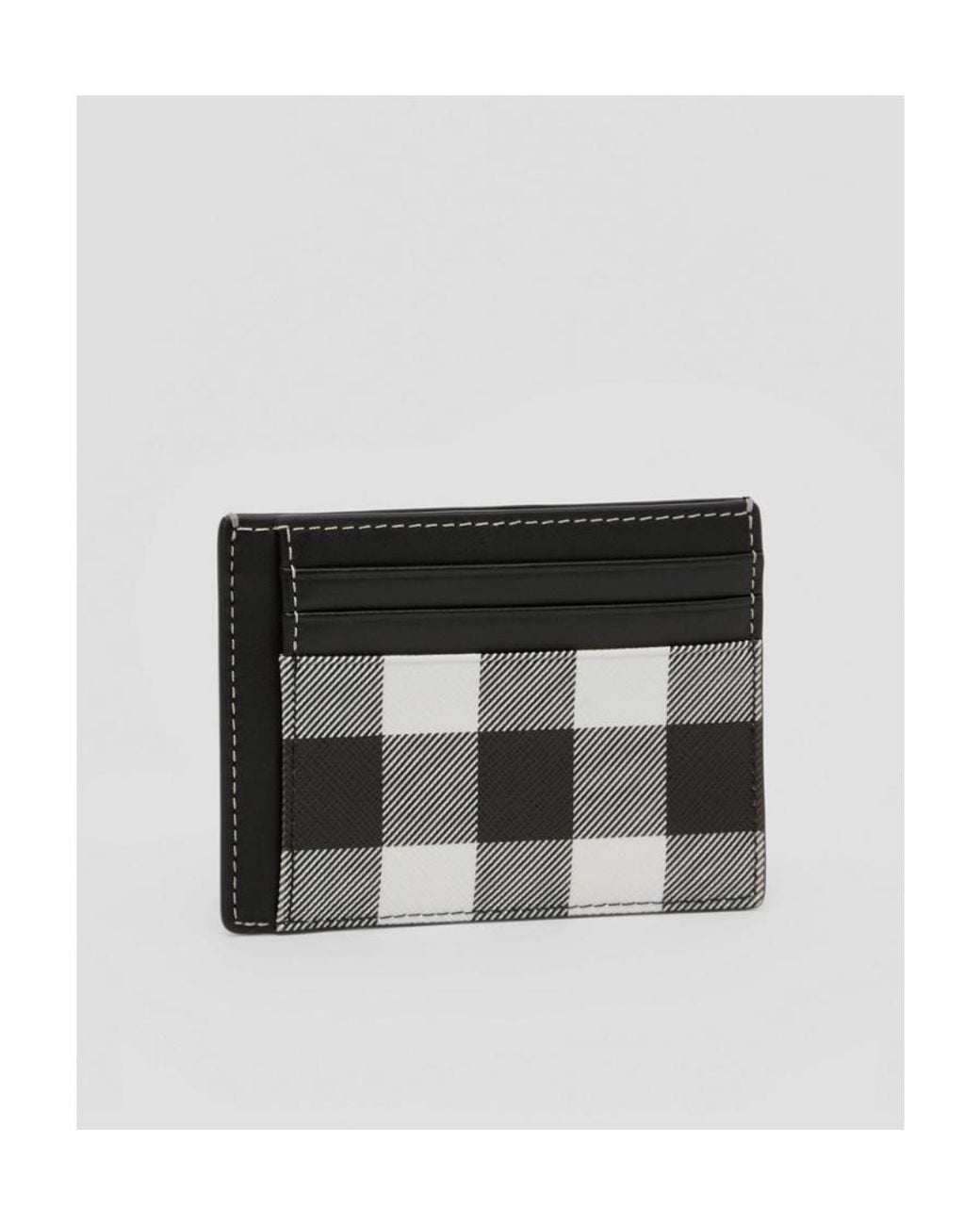 Burberry Black Check-Print Card Case for men