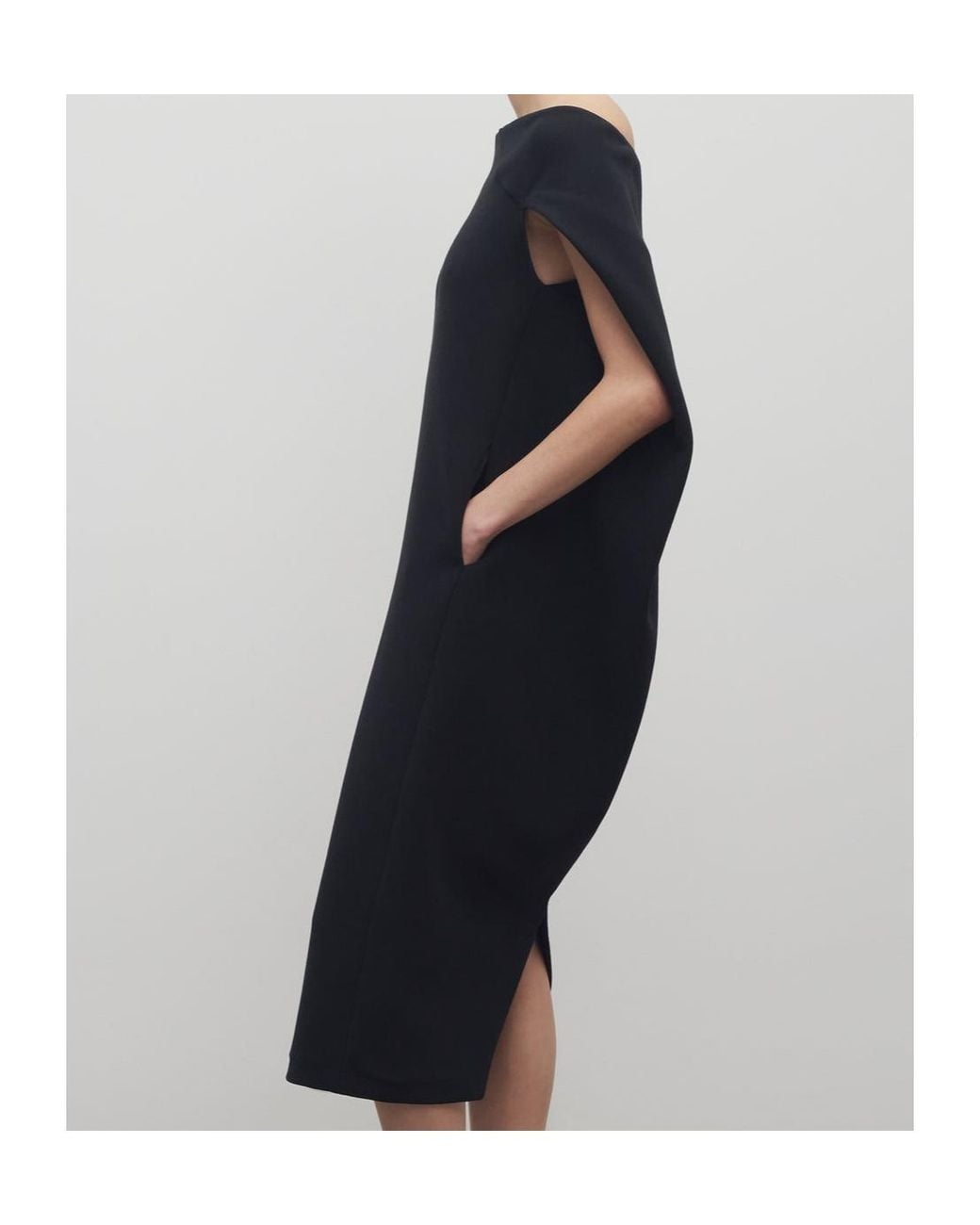 The Row Black Off-The-Shoulder Dress