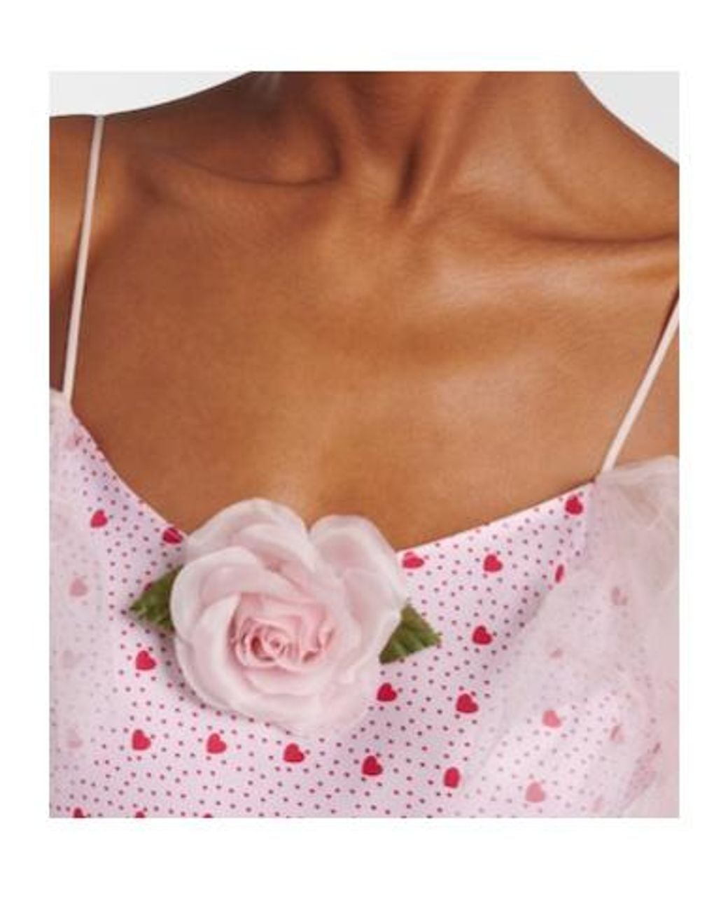 Rodarte Pink Floral-Applique Printed Silk Slip Dress