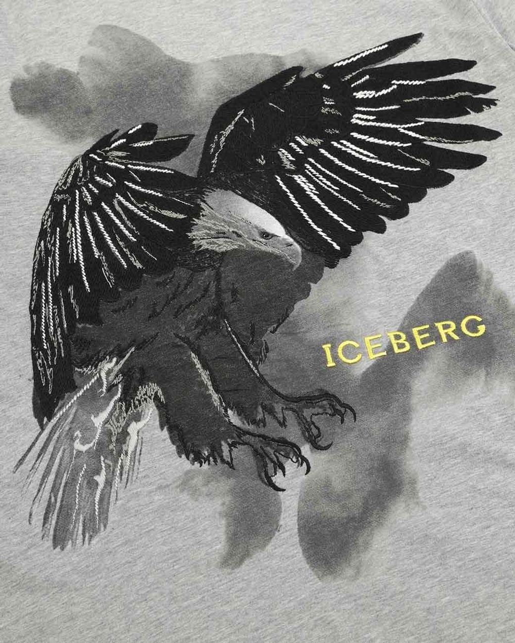 Iceberg Gray Printed T-Shirt for men