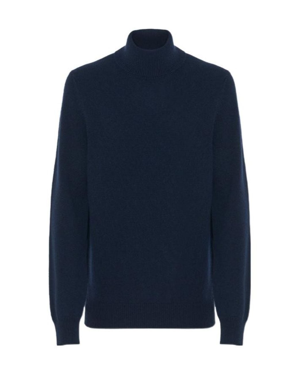 Malo Blue Turtleneck Straight Hem Jumper for men