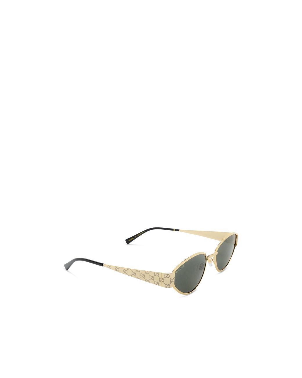 Gucci Green Eyewear Geometrical Frame Sunglasses