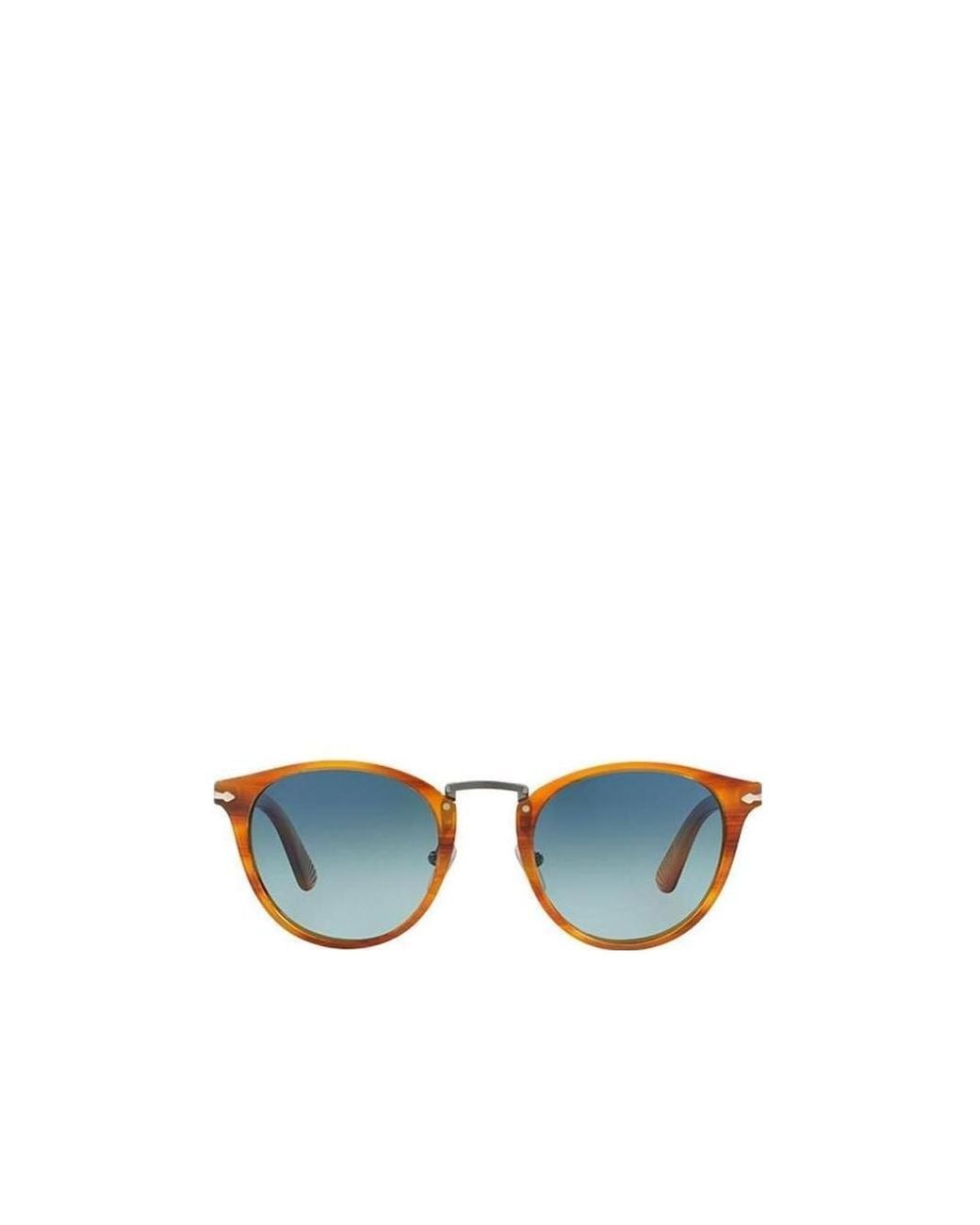 Persol Blue Round Frame Sunglasses for men
