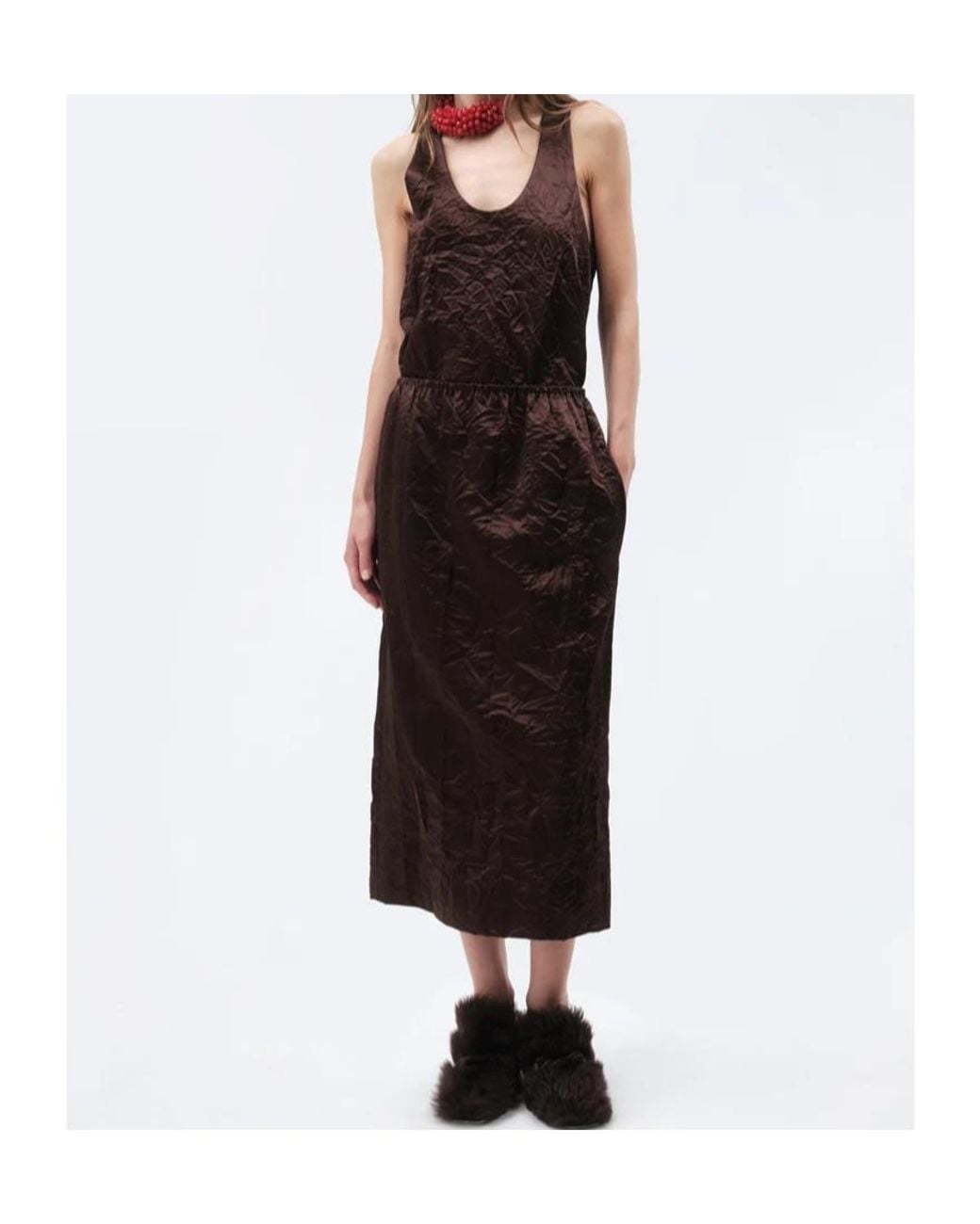 Carven Brown Pull-On Skirt