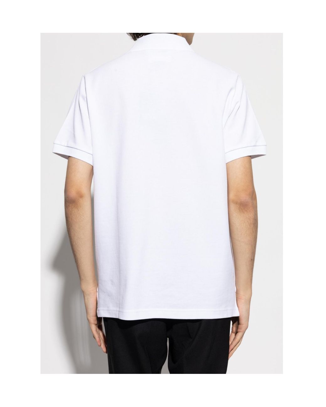 Versace Jeans White Couture Logo Embroidered Polo Shirt for men