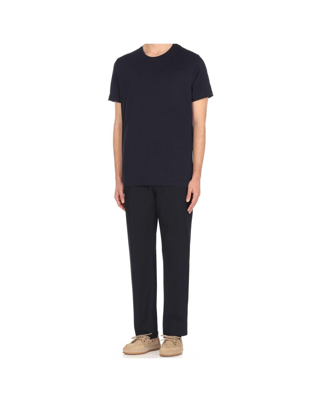 Fay Blue Crew Neck T-Shirt for men
