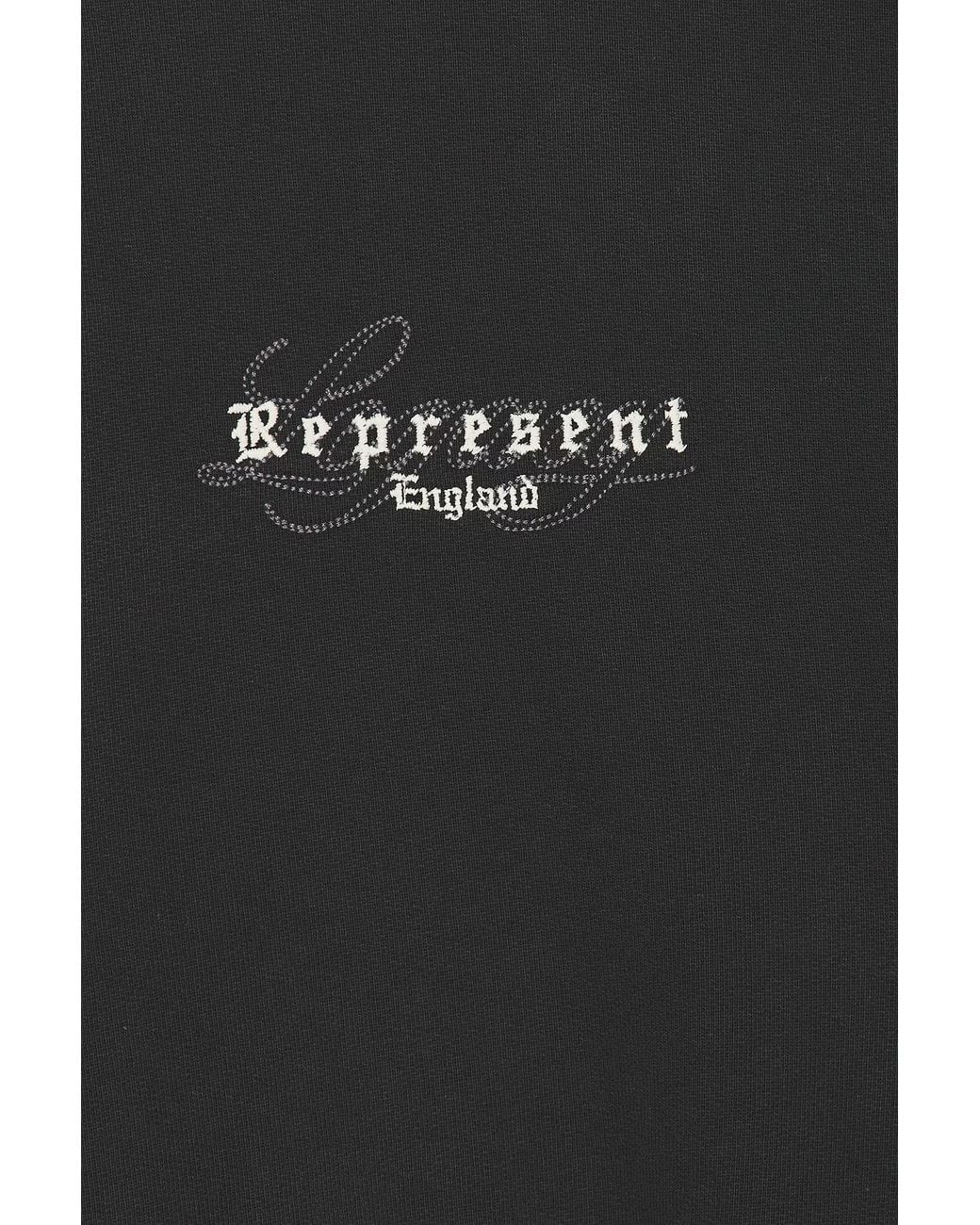 Represent Black Legacy Overprinted Hoodie for men