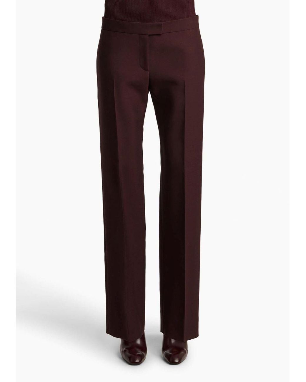 Khaite Purple Callen Pleated-Front Trousers