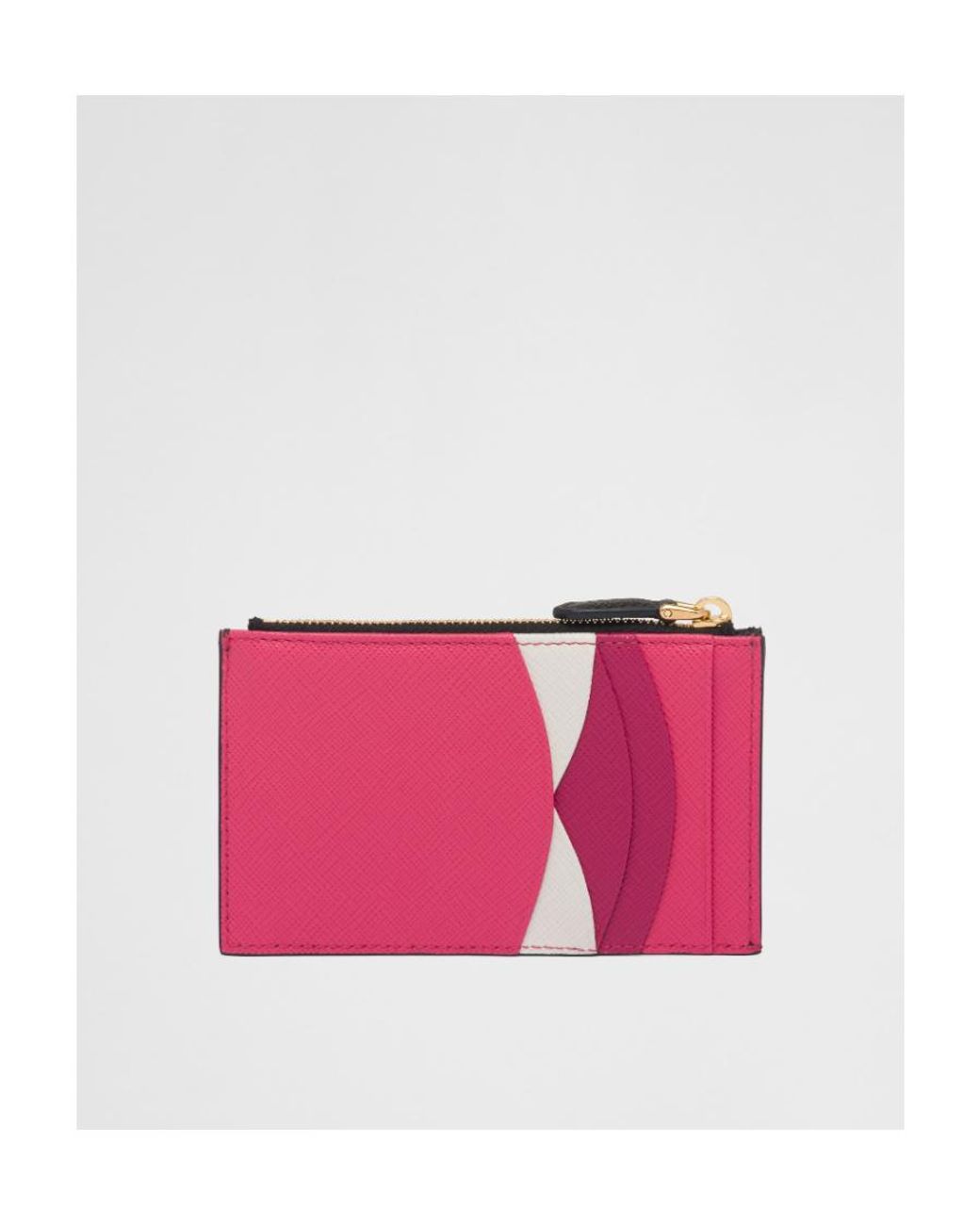 Prada Blue Saffiano Leather Card Holder