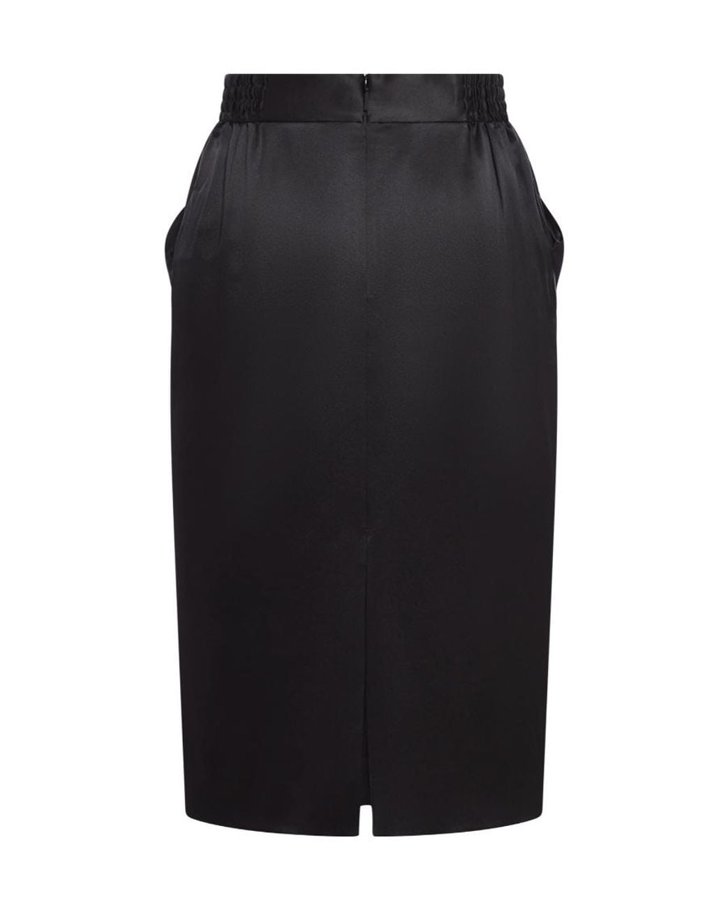 Saint Laurent Black High Waist Pencil Skirt