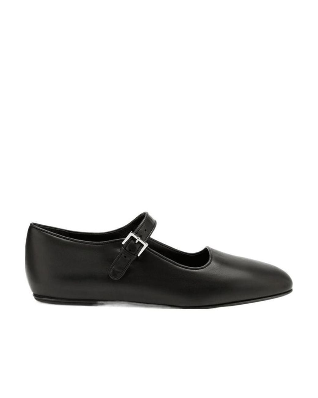 The Row Black Ava Mary Jane Flats