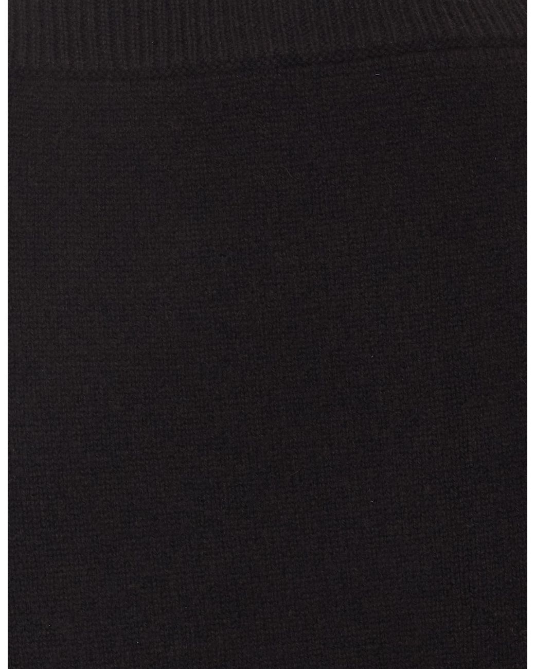 Lisa Yang Black Clare Ribbed-Waist Knitted Skirt