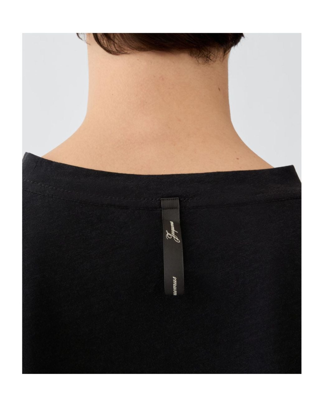 Jacquemus Black Crewneck Long-Sleeve T-Shirt for men
