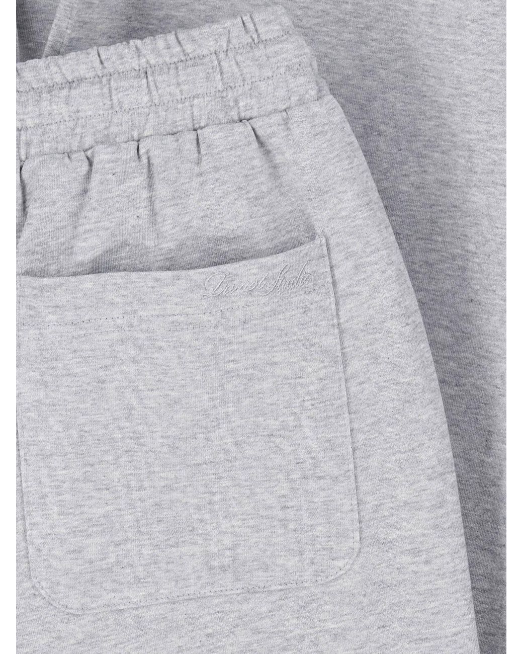 DUNST Gray Drawstring Wide-Leg Pants