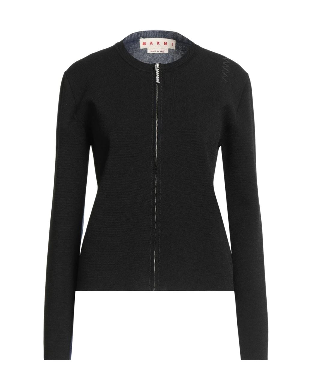 Marni Black Two-Color Knitted Cardigan