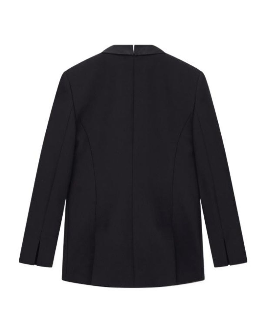 Giorgio Armani Blue Satin-Lapel Single-Breasted Jacket