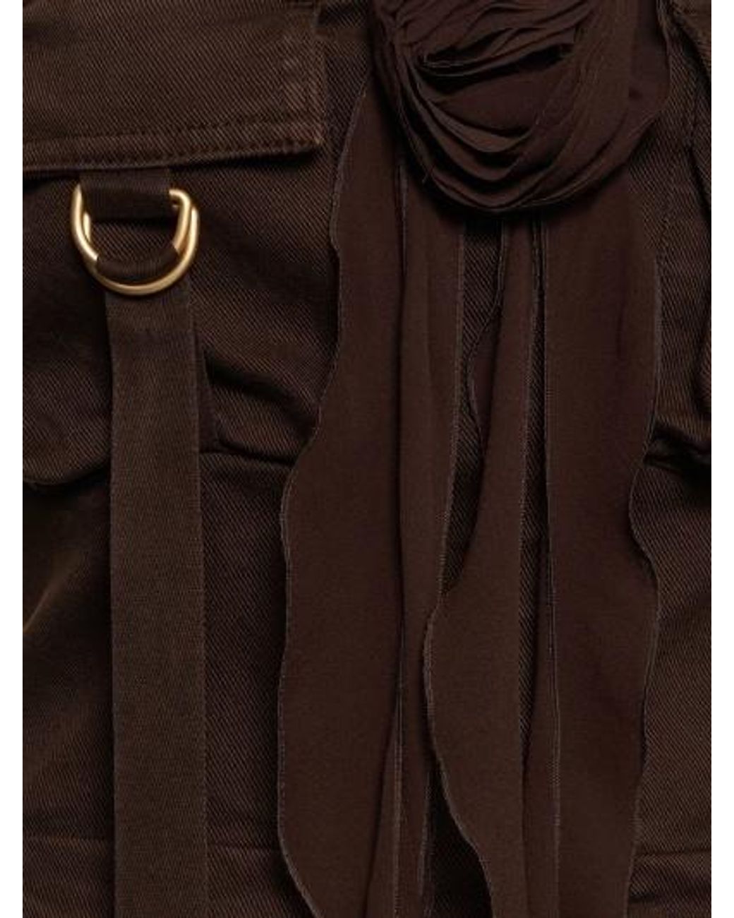 Blumarine Brown Strapless Sleeveless Dress