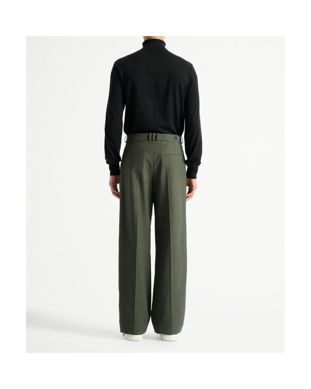 Balmain Gray Cotton Twill Trousers for men