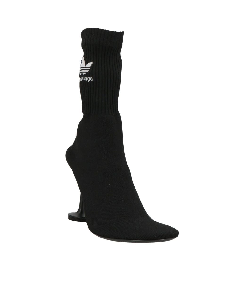 Balenciaga Black Solid-Colored Ankle Boots