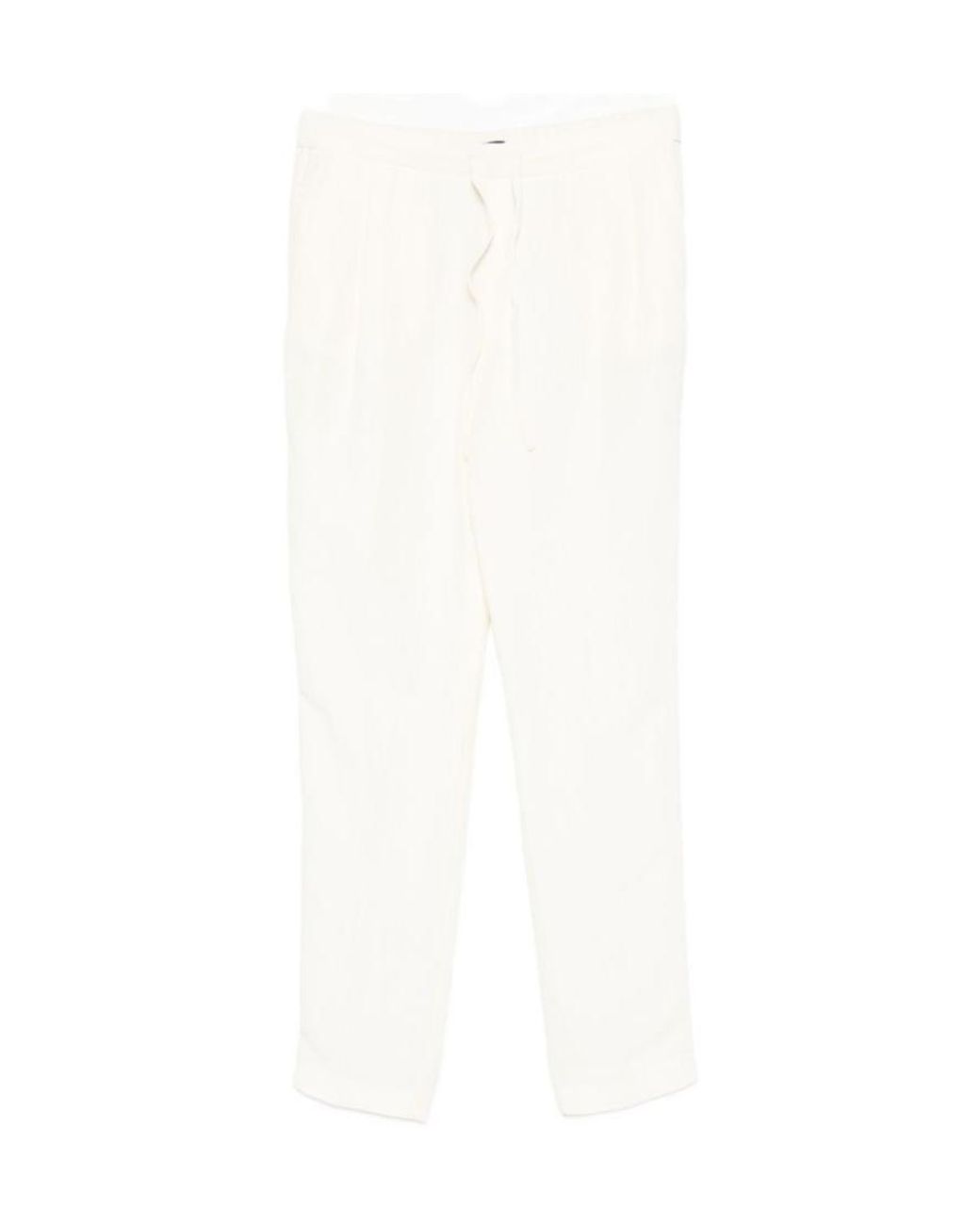 Fabiana Filippi White Straight Leg Drawstring Pants