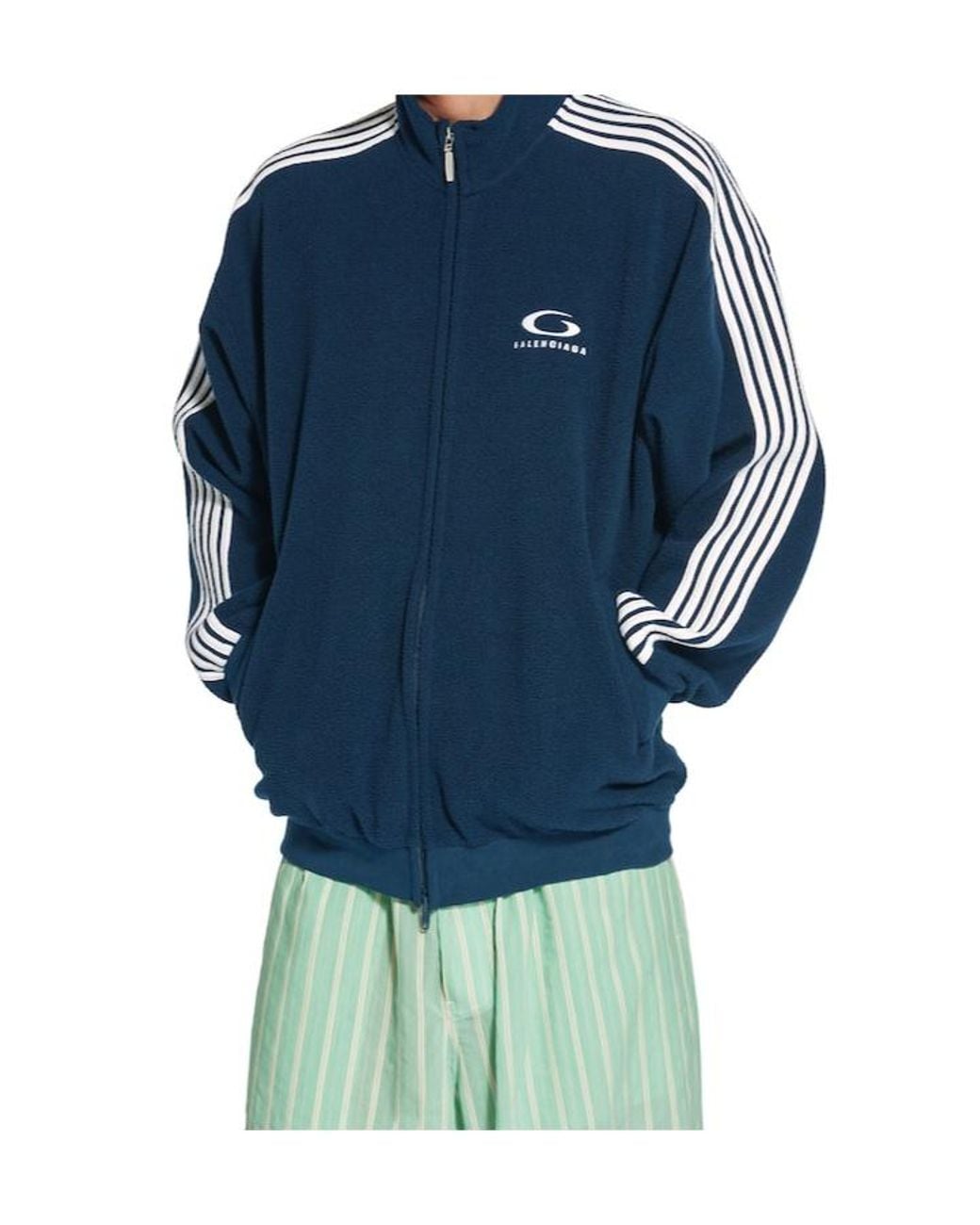 Balenciaga Blue Loop Sports Icon Jacket for men