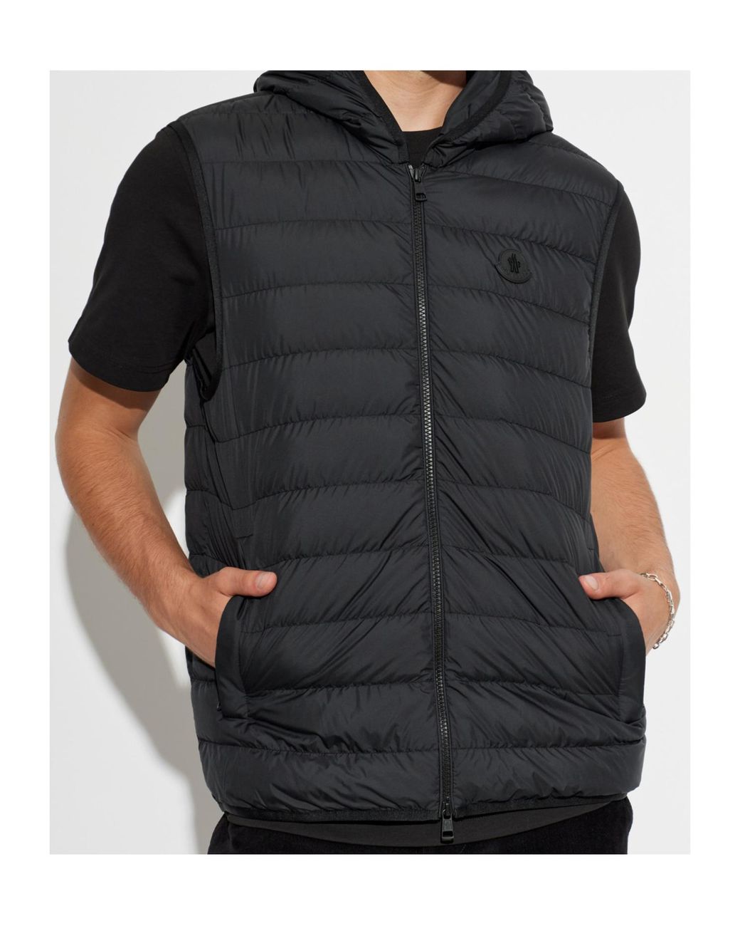Moncler Black Skirnix Detachable Vest Hooded Jacket for men