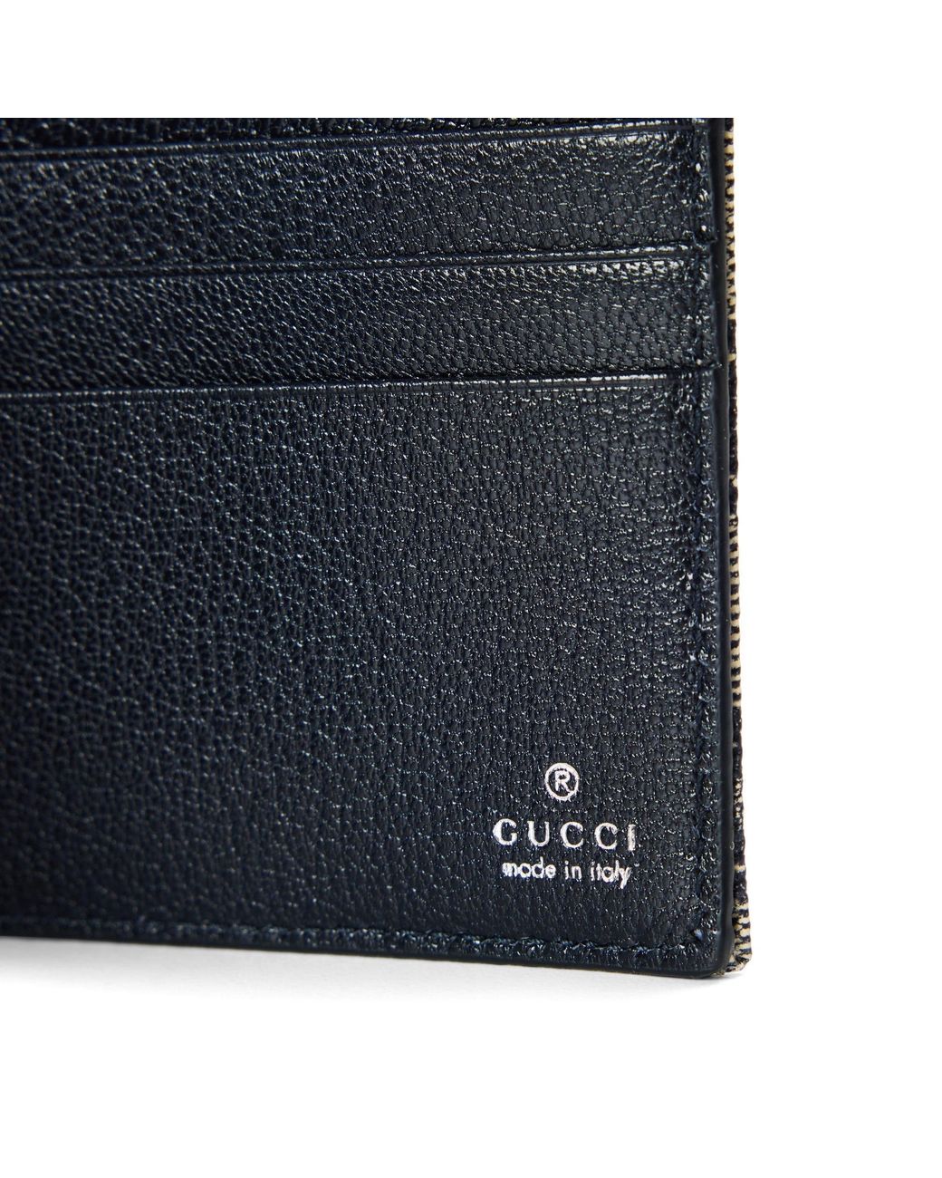 Gucci Gray Monogram Bifold Wallet for men