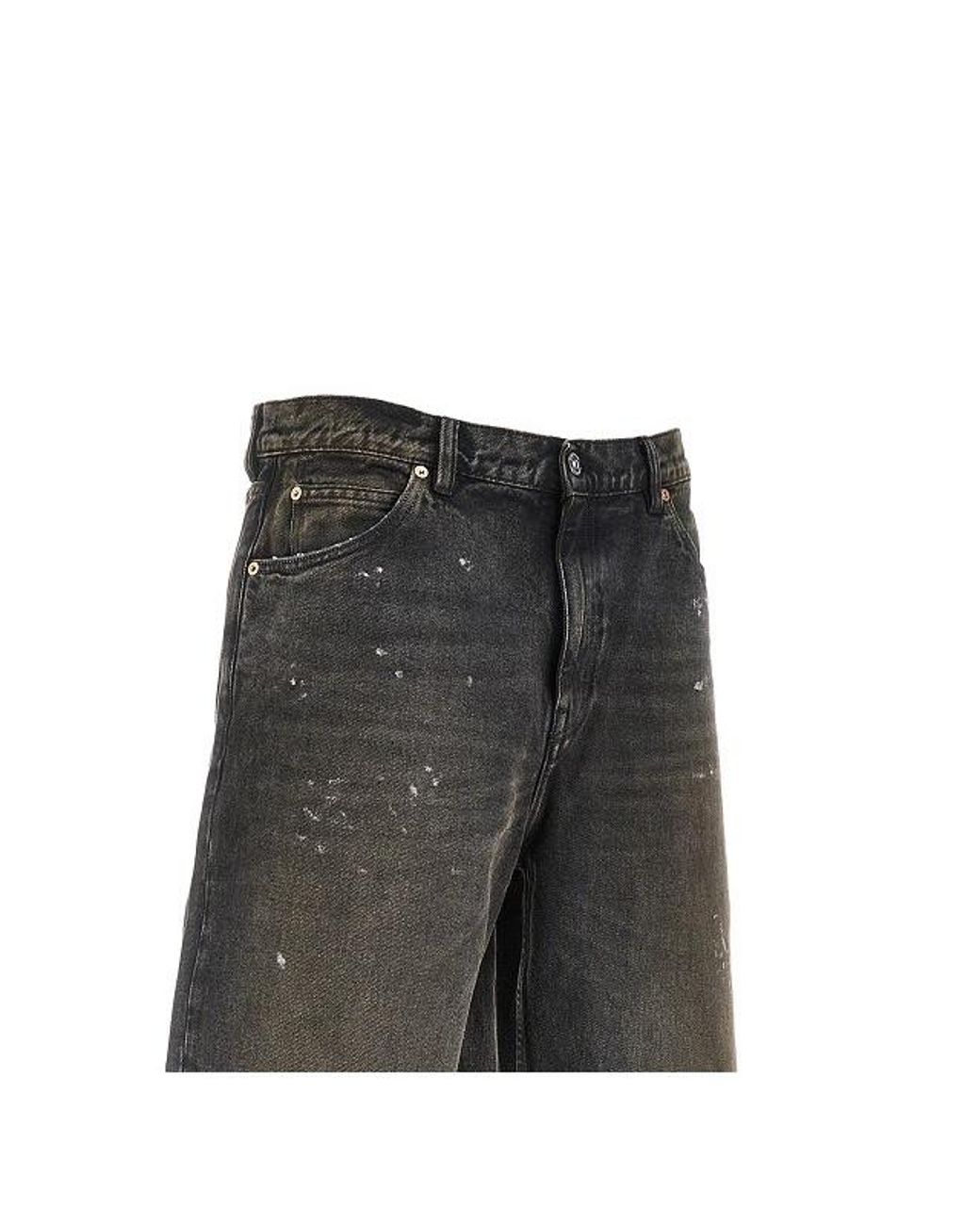 Our Legacy Gray Capri Cut Denim Bermuda Jeans for men