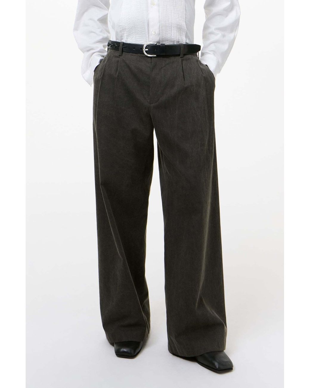 Our Legacy Green Bridge Relaxed Pleated Pants for men