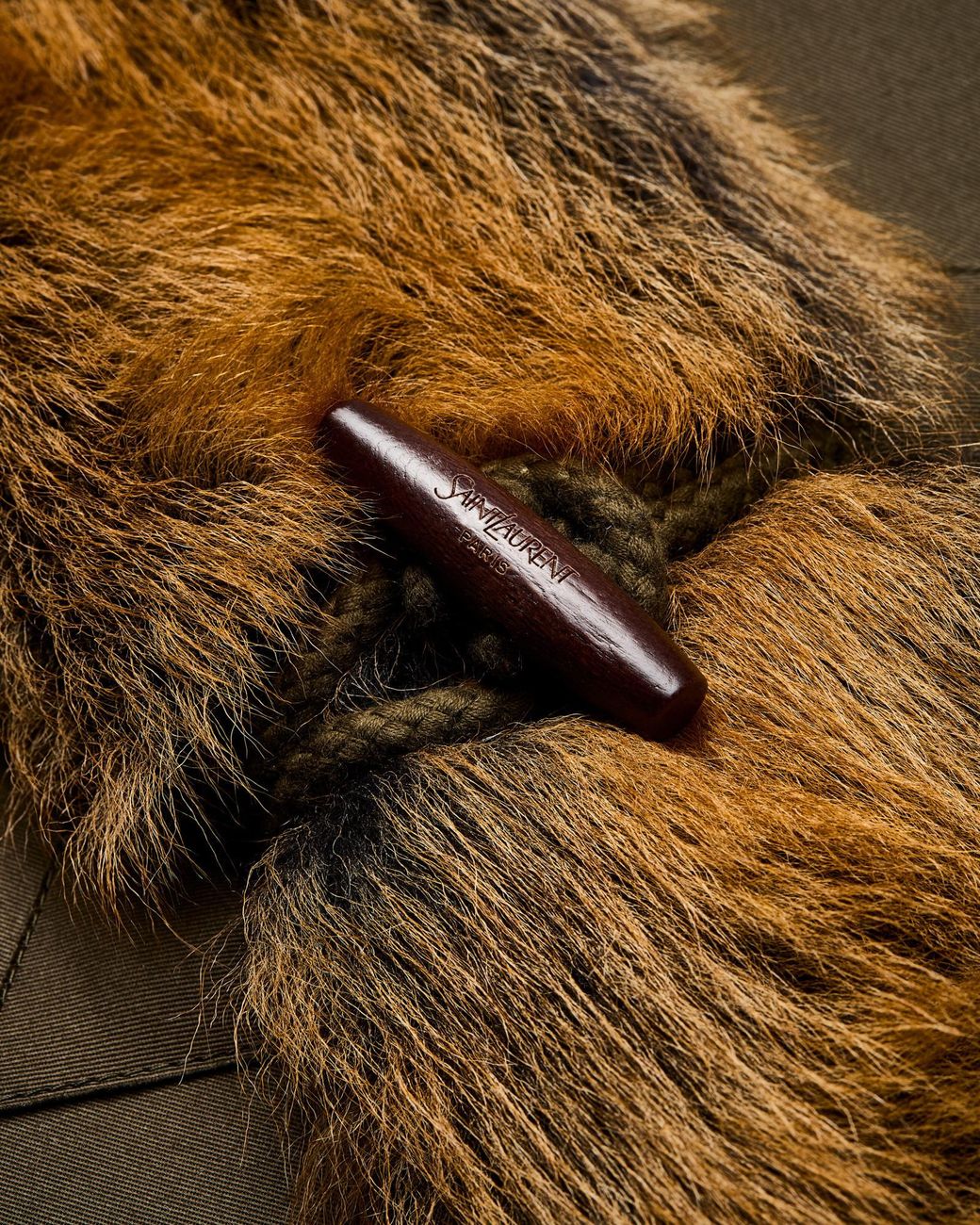 Saint Laurent Brown Long-Sleeved Coat