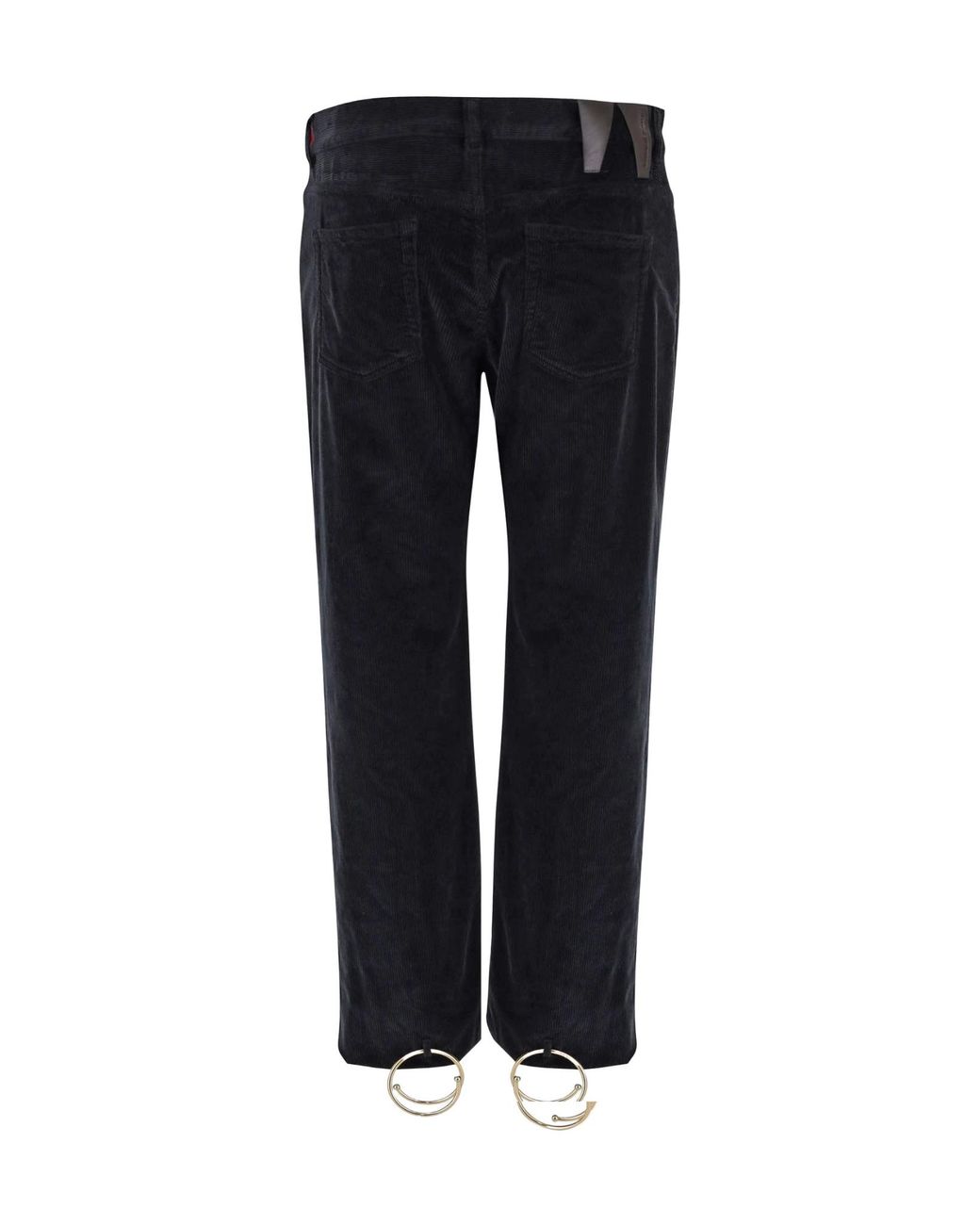 DARKPARK Black Ring-Hem Corduroy Pants