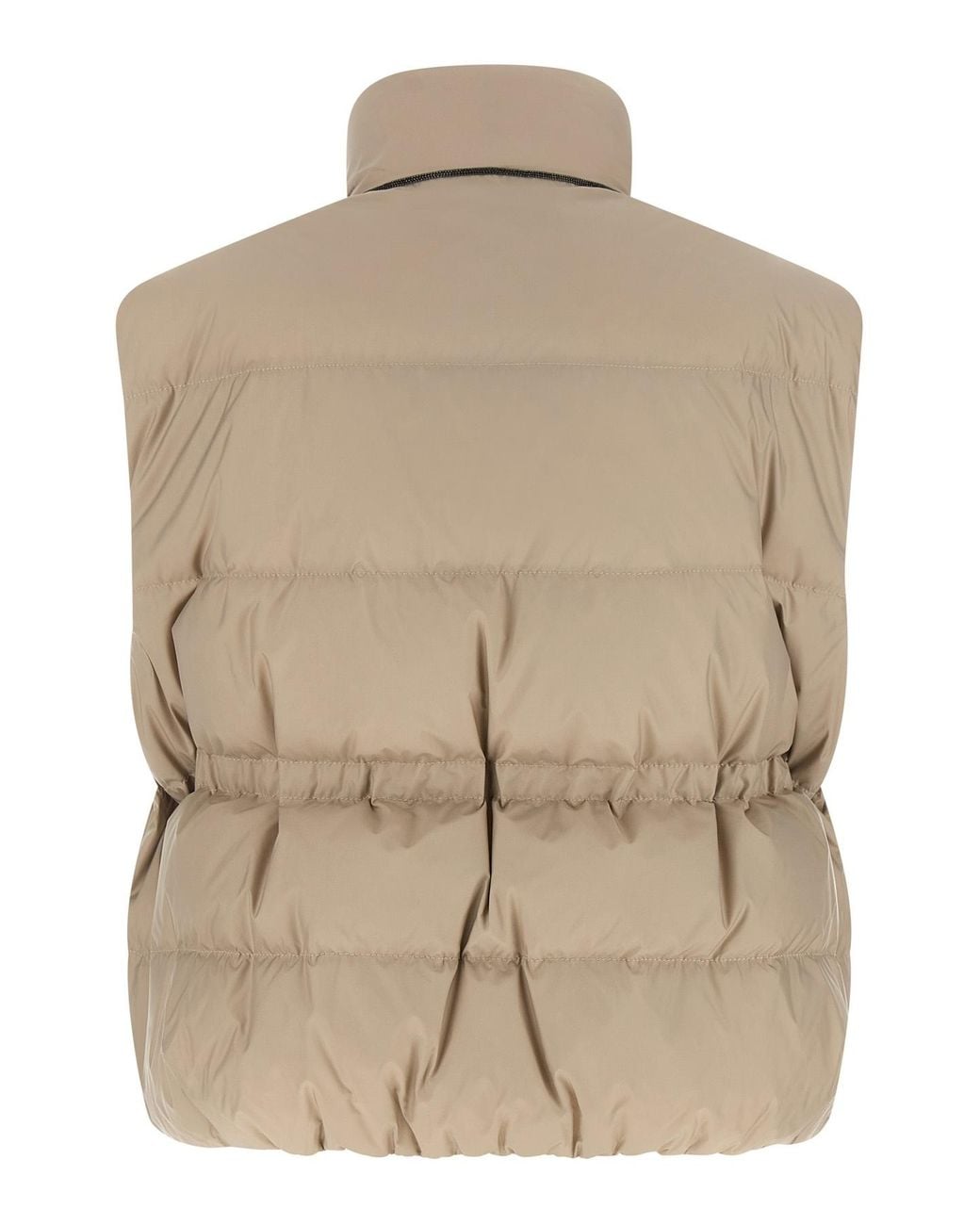 Brunello Cucinelli Natural Monile Quilted Puffer Vest