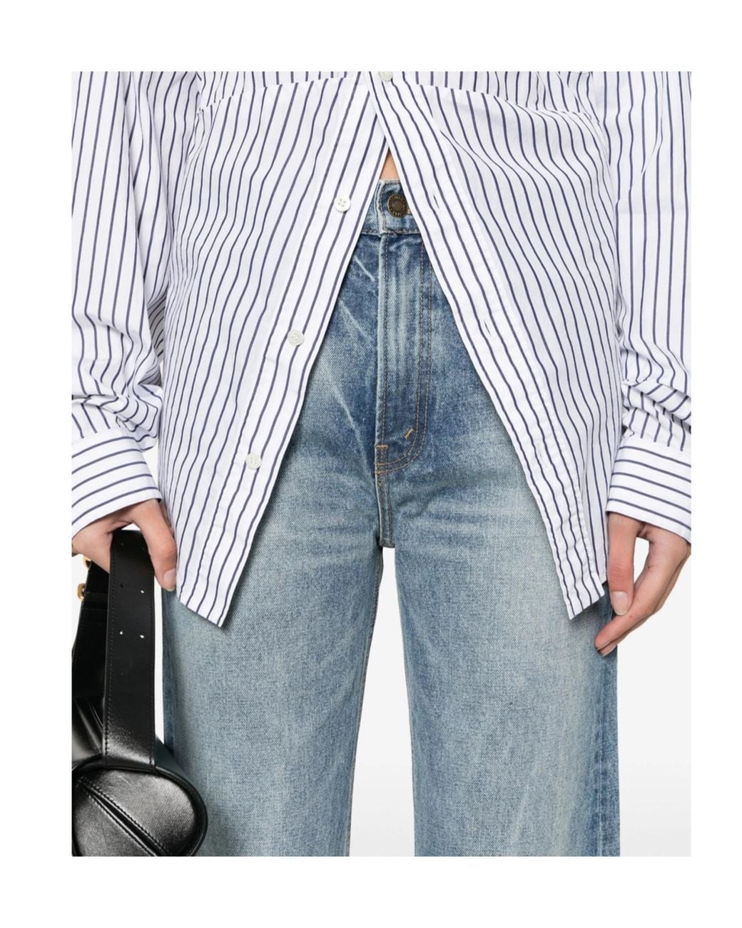 Nili Lotan Blue Belt-Loop Jeans